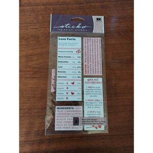 EK Success Sticko Love Ingredient Scrapbook Stickers Embellishment‎